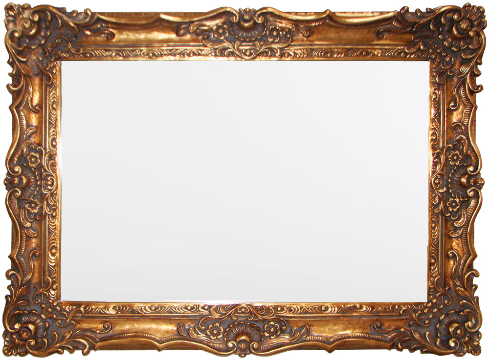 AF013G Wall décor art mirror gold classic ornate rectangular